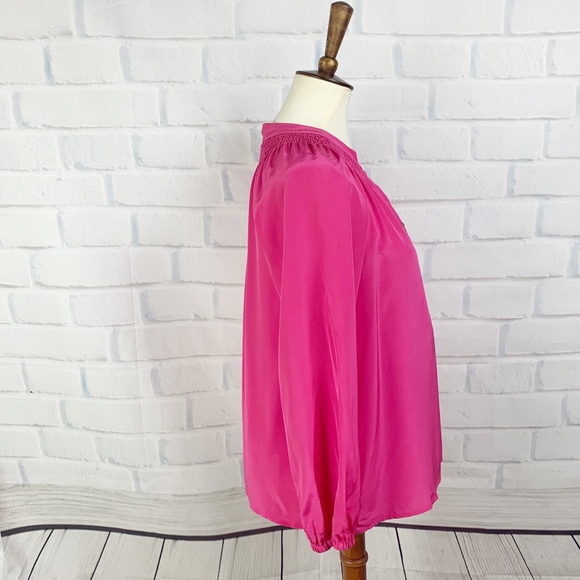 Lilly Pulitzer Pink Silk Top I Small - Picture 4 of 8